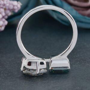 Pears and Emerald Moissanite Ring for Girls