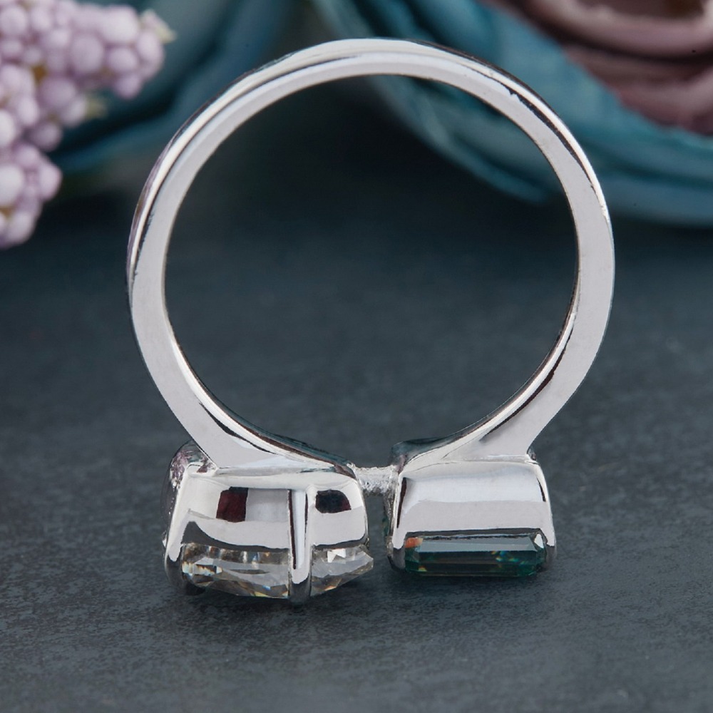 Pears and Emerald Moissanite Ring for Girls