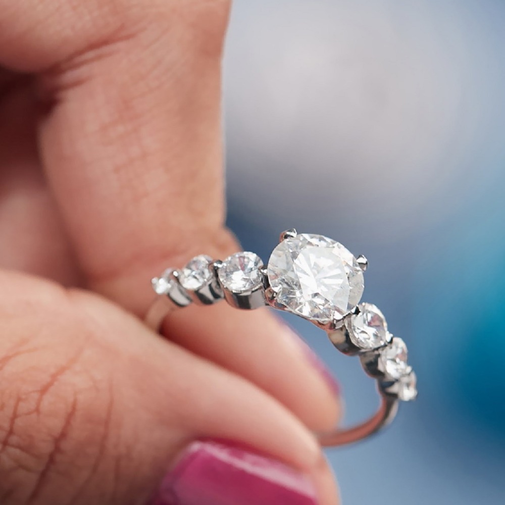 Moissanite Diamond Ring for Women's