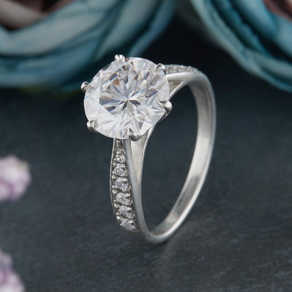 2.15ct Moissanite Diamond Ring in Silver