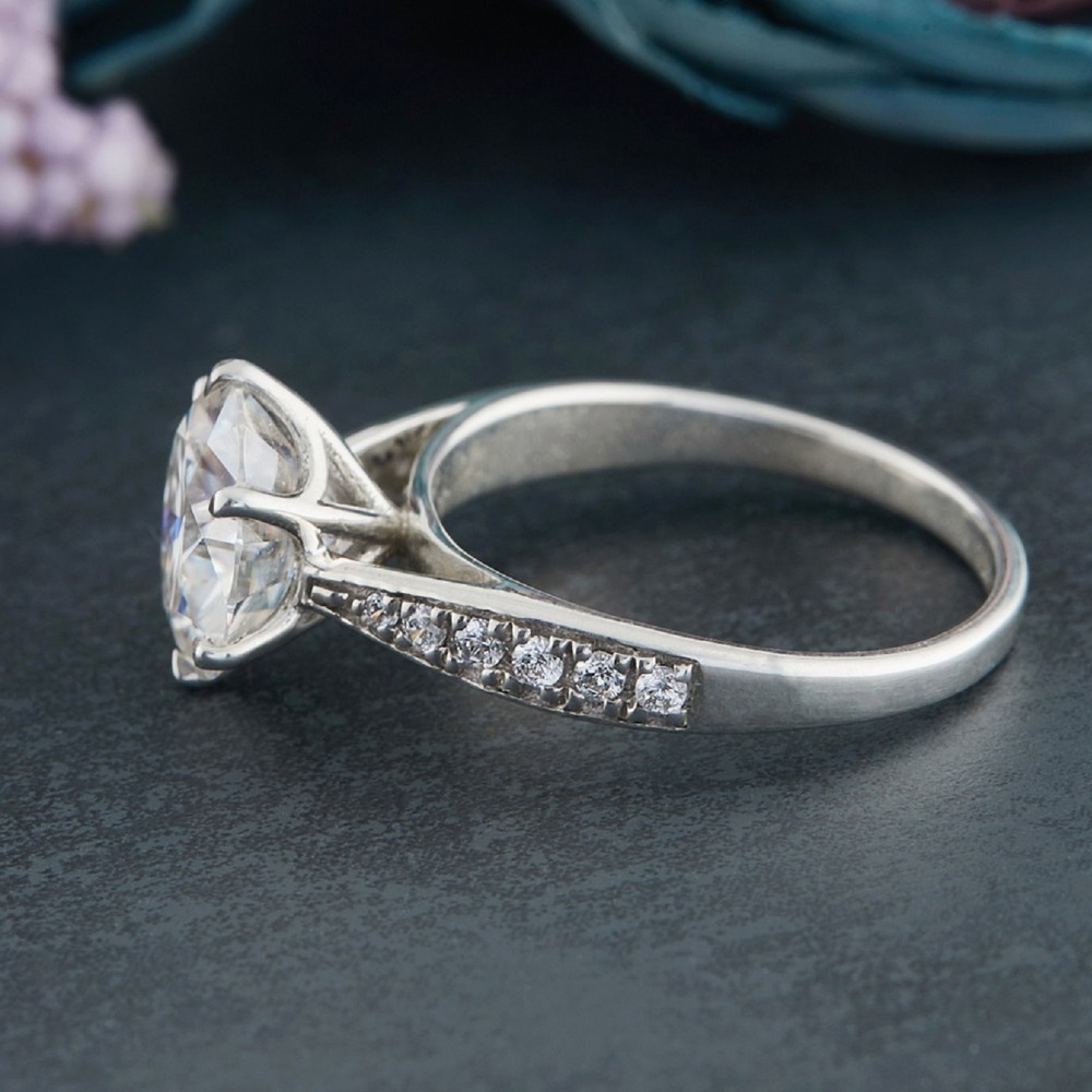 2.15ct Moissanite Diamond Ring in Silver