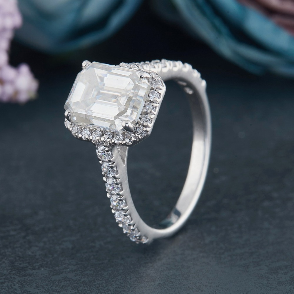 Silver moissanite diamond jewelry ring manufacturer