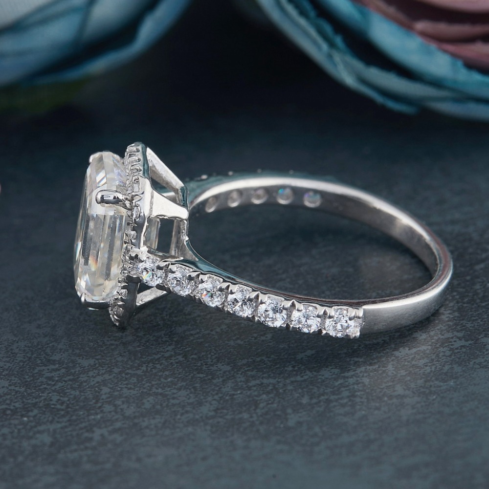 Silver moissanite diamond jewelry ring manufacturer