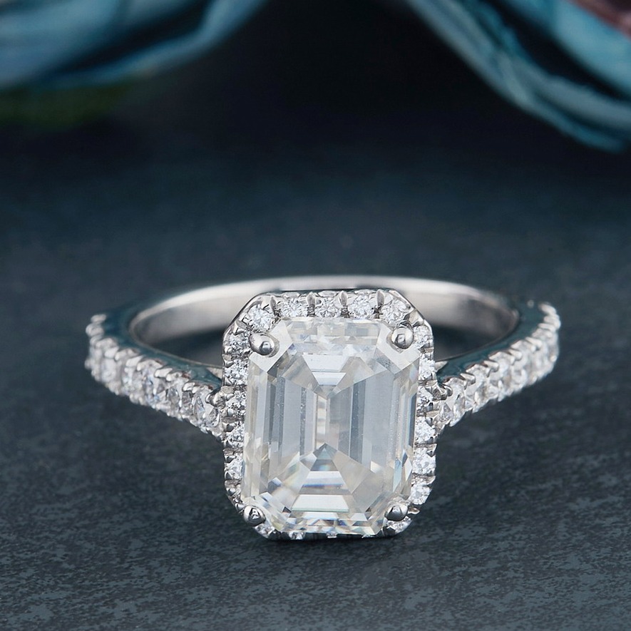 Silver moissanite diamond jewelry ring manufacturer