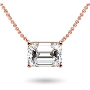 18K Rose gold Moissanite Diamond Pendant Chain