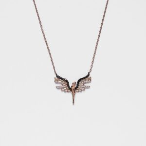 Rositaa Rose Gold Flying Wings Chain Pendant