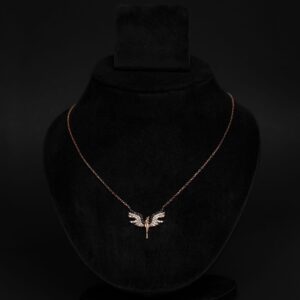 Rositaa Rose Gold Flying Wings Chain Pendant
