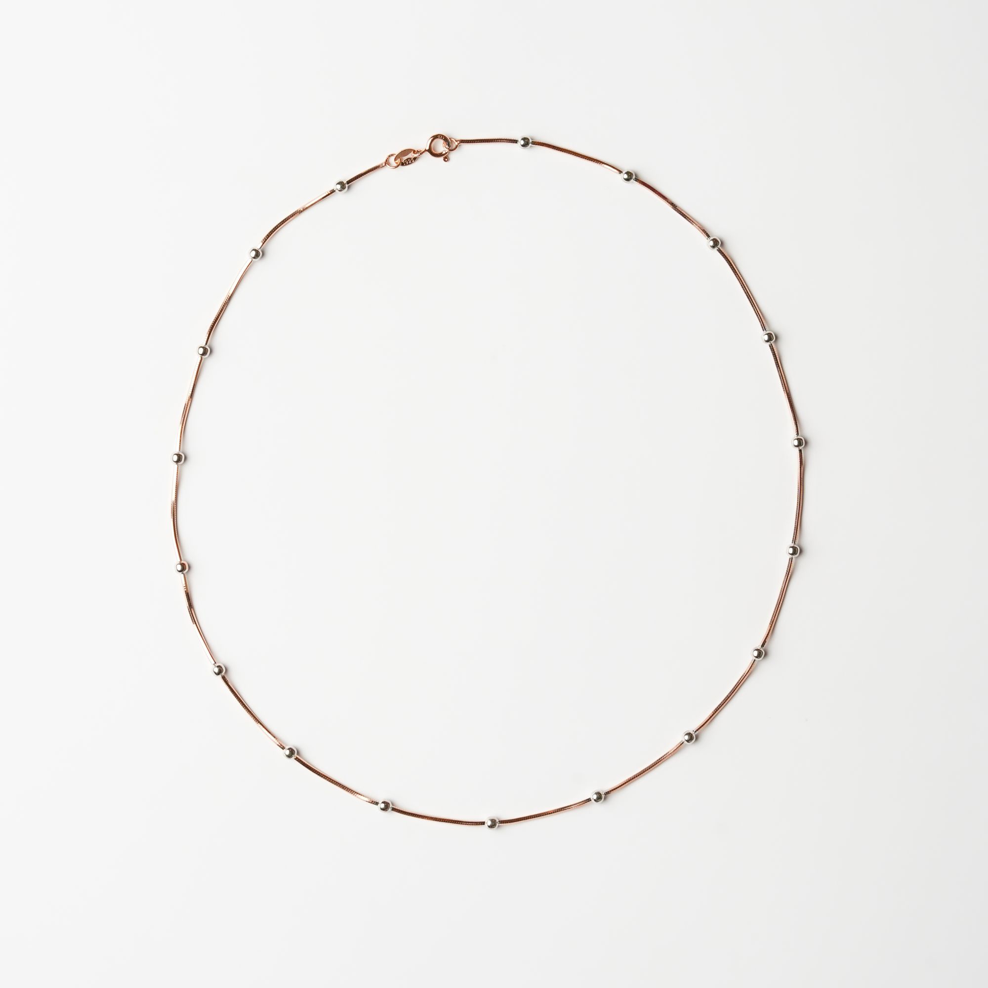 Rose Gold & Silver Simply & Stylish Sliver Ball Chain