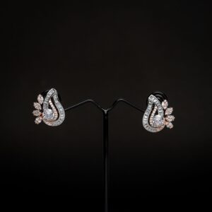 Rositaa Rose Gold Sliver Plated Stud Earring