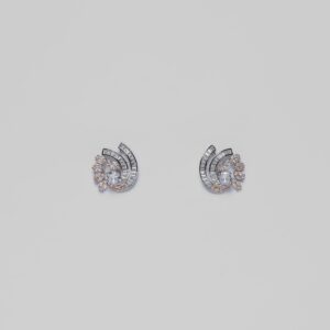Rose Gold Sliver Plated Stud Earring