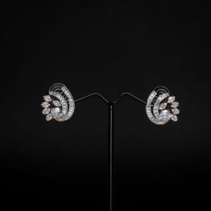 Rose Gold Sliver Plated Stud Earring