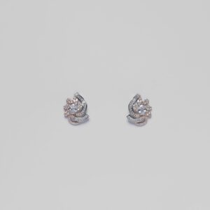 Gold & Silver Double Tone Broach Earring