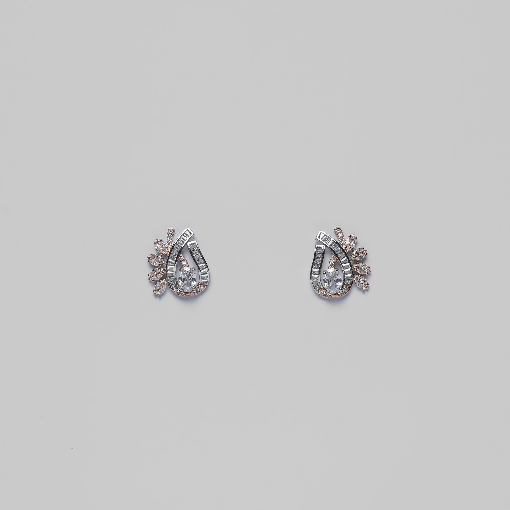 Rositaa Rose Gold & Silver Victoria Ladies Earring