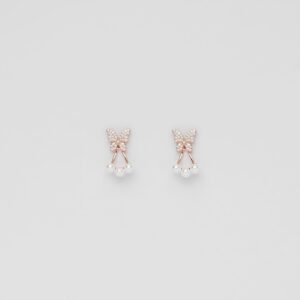 Rose Gold Butterfly Silver Plated Crystal Earring