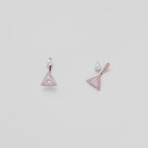 Rostiaa Rose Gold Adjustable Triangle Shape Earring
