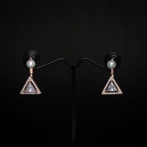 Rostiaa Rose Gold Adjustable Triangle Shape Earring