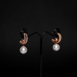 Rositaa Rose Gold Glam Pearl Earring