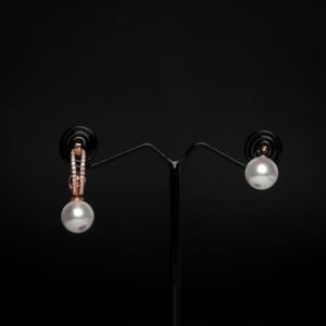 Rositaa Rose Gold Glam Pearl Earring