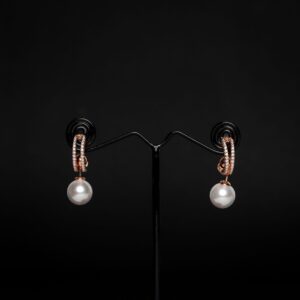Rositaa Rose Gold Glam Pearl Earring