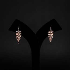 Rositaa rose gold ferns neckline & earrings