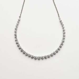 Silver elegant neckline & earrings