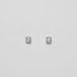 Silver elegant zircon neckline with earrings