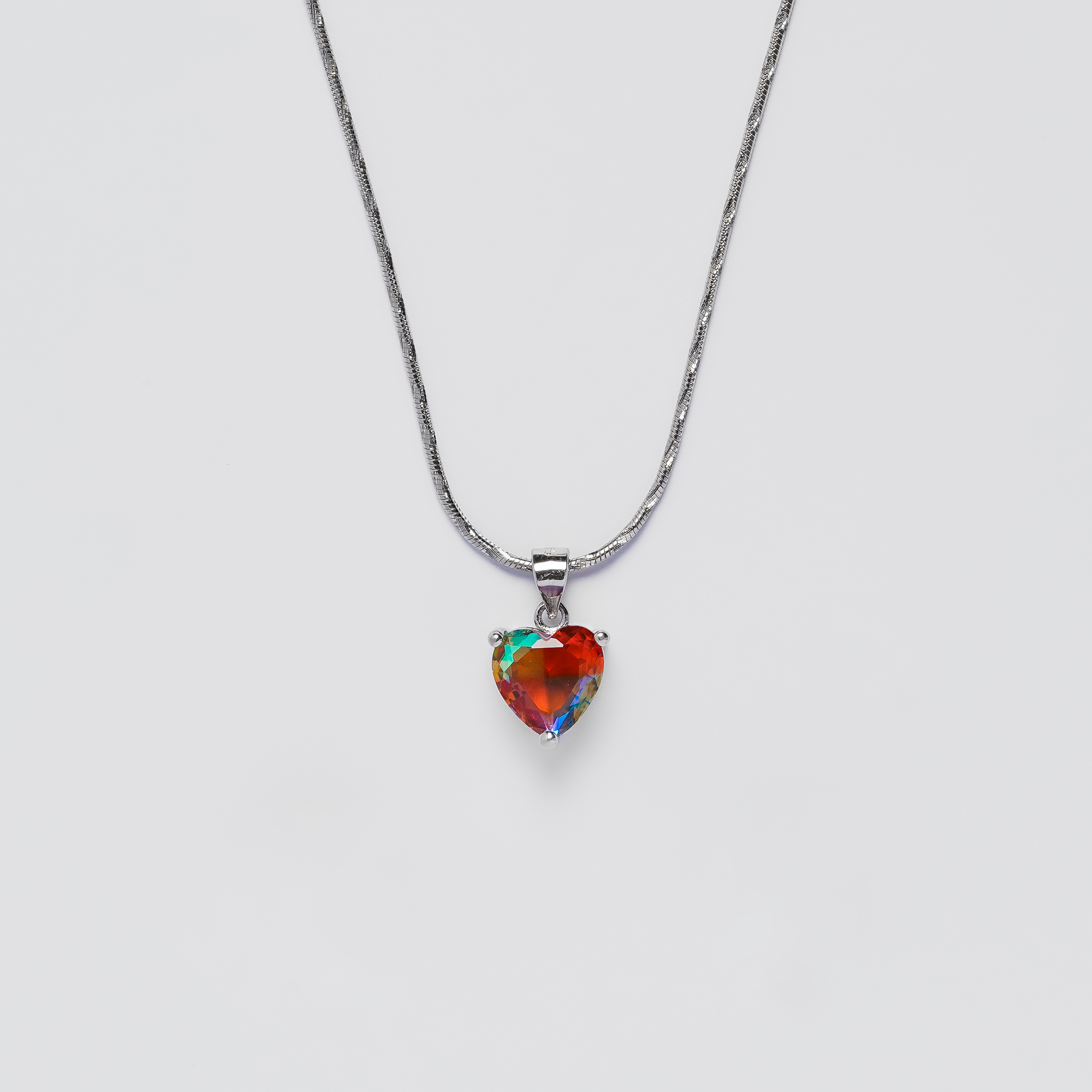 Seven Color Heart Pendant Set