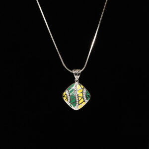 Rositaa Colored Pendant Set With Stonework