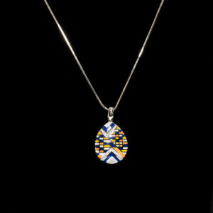 Multicolor Bricked Stylied Pendant Set