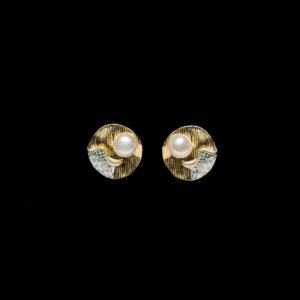 Beautiful Silver Gold Pendant Set