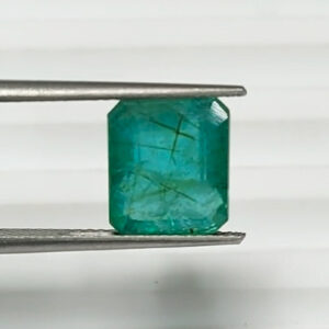 5.35ct square green emerald-panna