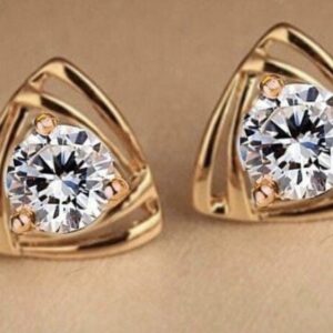 Diamond With Gold  Earring stud