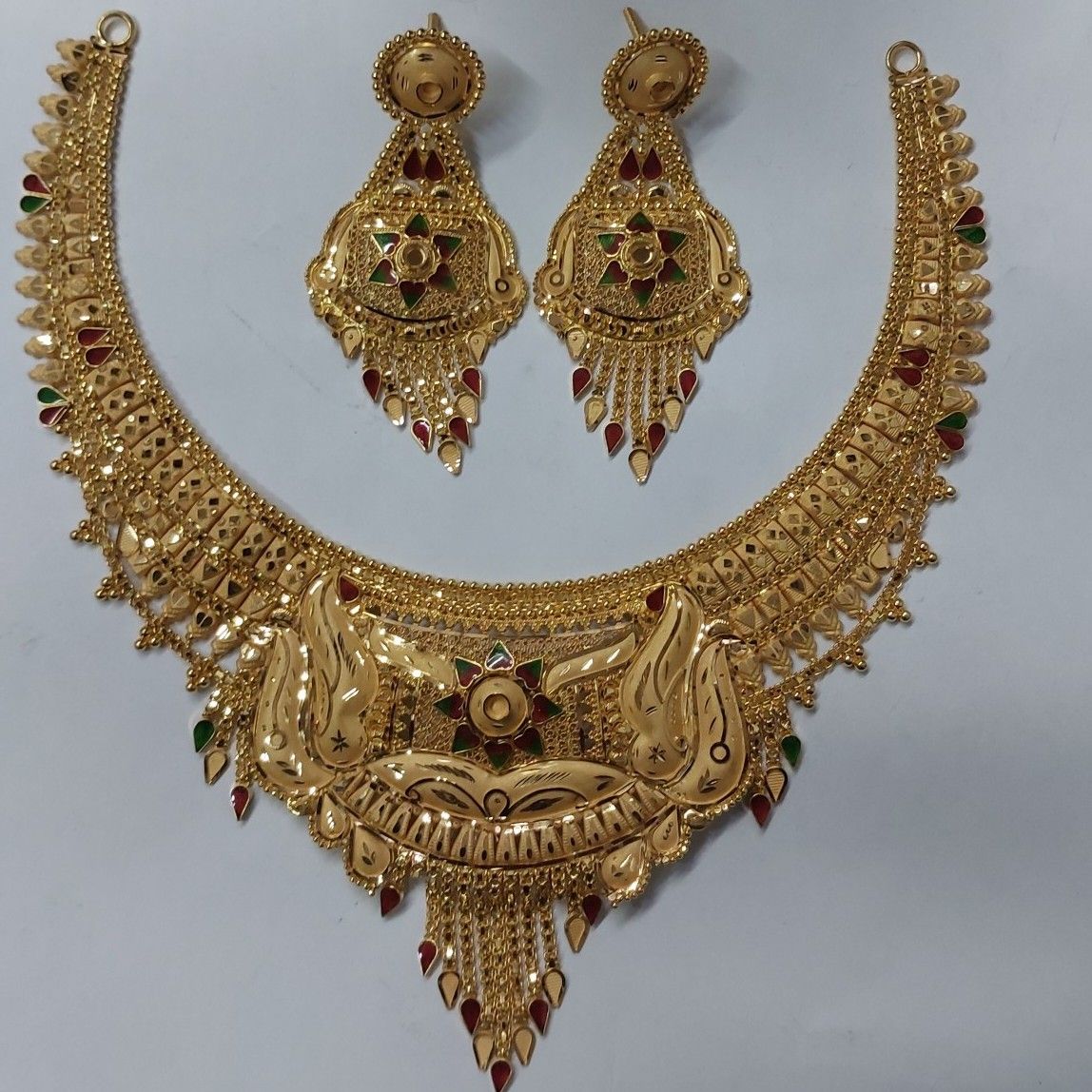 916 gold kalkatti necklace set