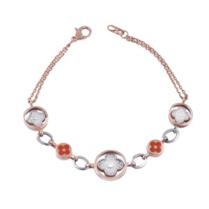 18K Rose Gold Lab Grown Diamond Designer Bracelet