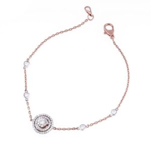 18K Gold Lab Grown Diamond Round Shape Bracelet