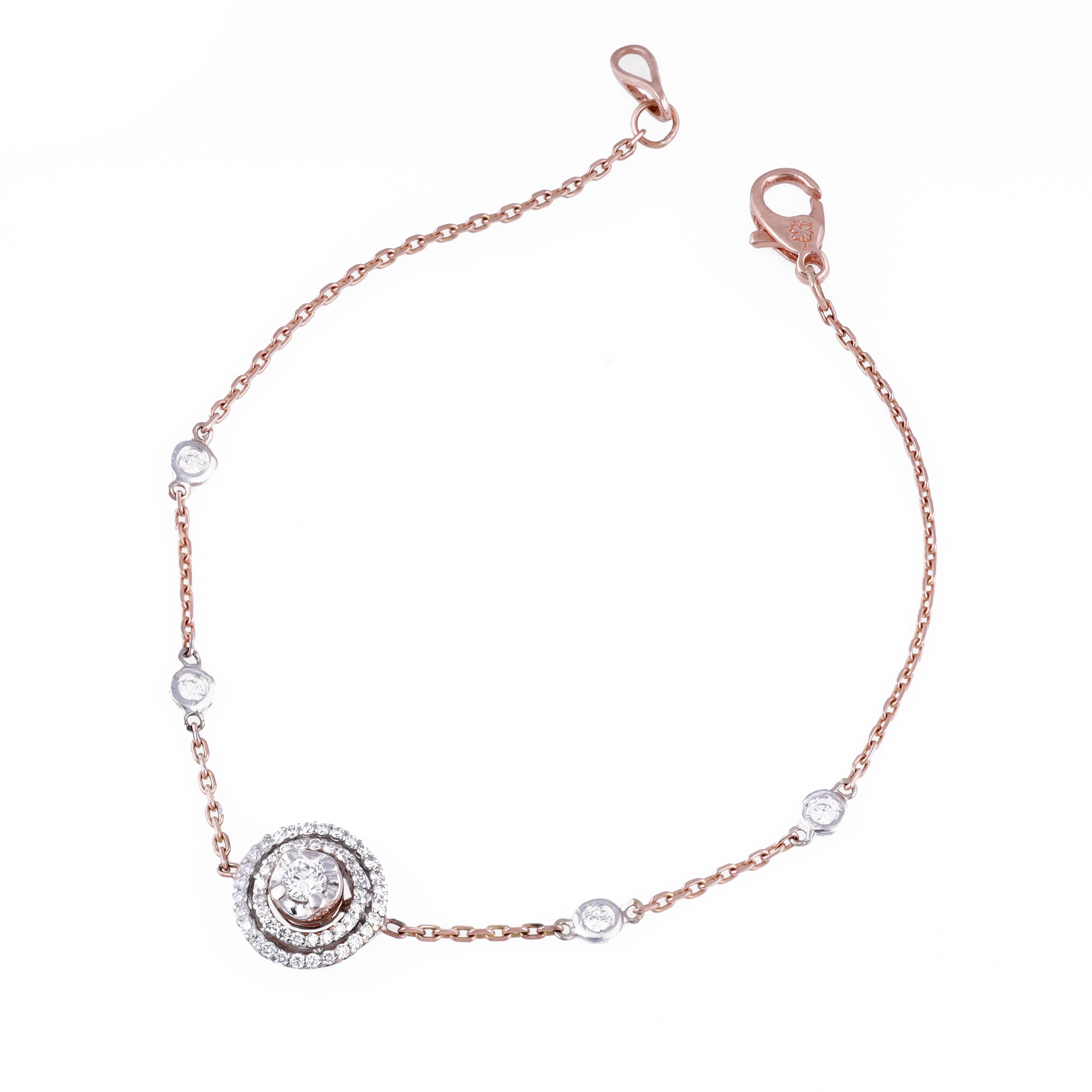 18K Gold Lab Grown Diamond Round Shape Bracelet