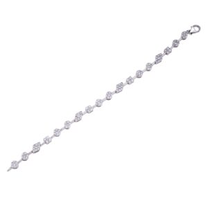 18k white gold lab grown diamond bracelet for women