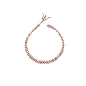 18K Rose Gold Lab Grown Diamond Tennis Bracelet