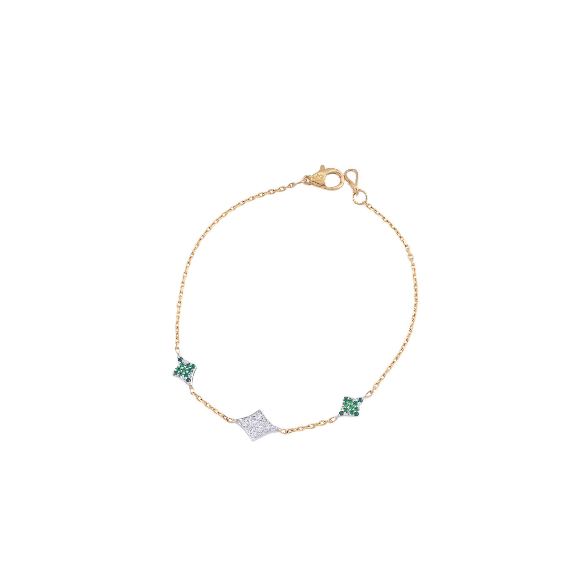 18K Gold Lab Grown Diamond Delicate Bracelet