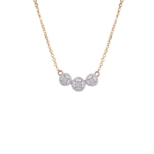 18K Gold Lab Grown Diamond Elegant Pendant Chain
