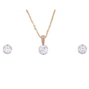 18k gold lab grown brilliant cut diamond pendant set