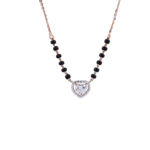 18k Gold Solitaire Heart Shape Mangalsutra