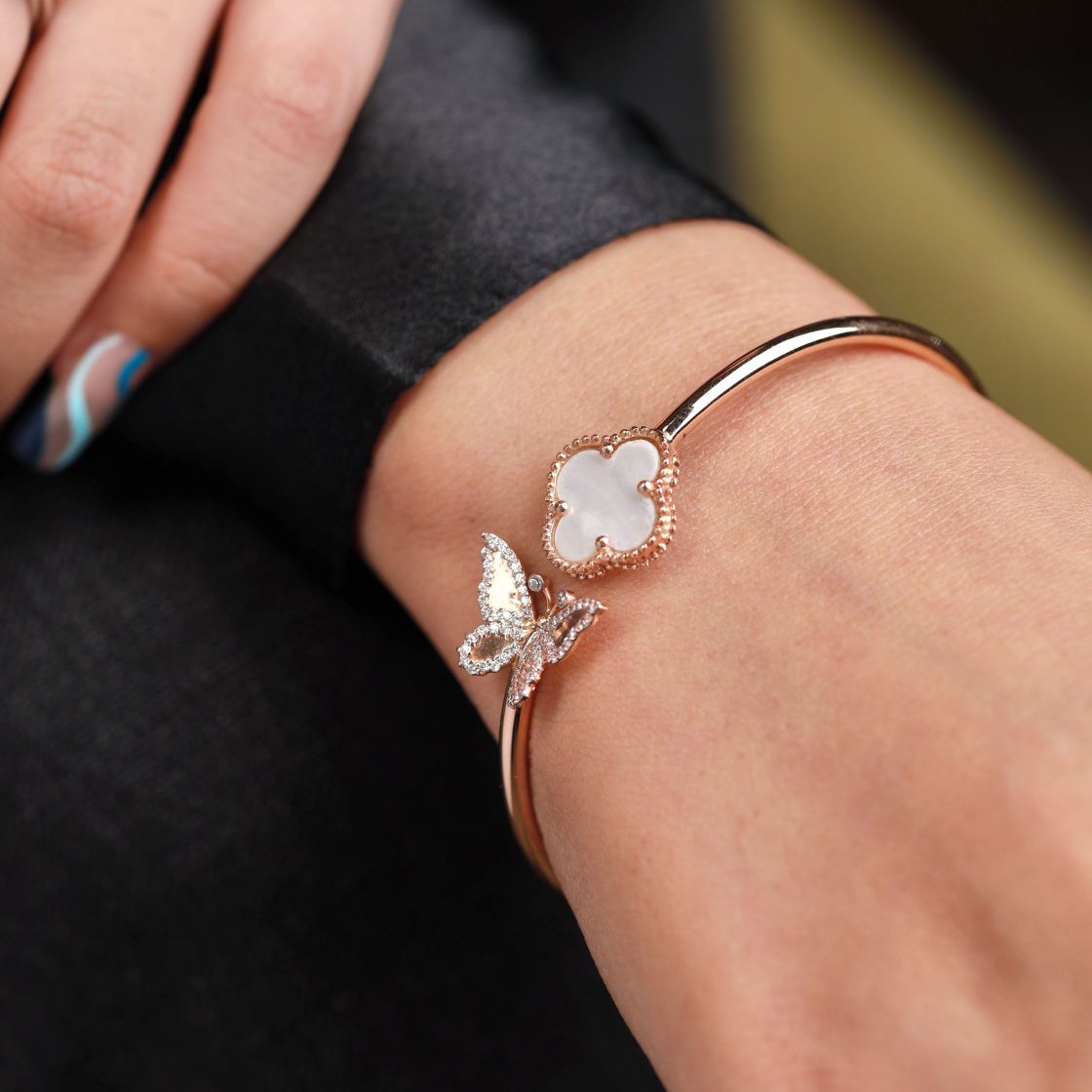 18K Rose Gold Lab Grown Diamond Bracelet For Women