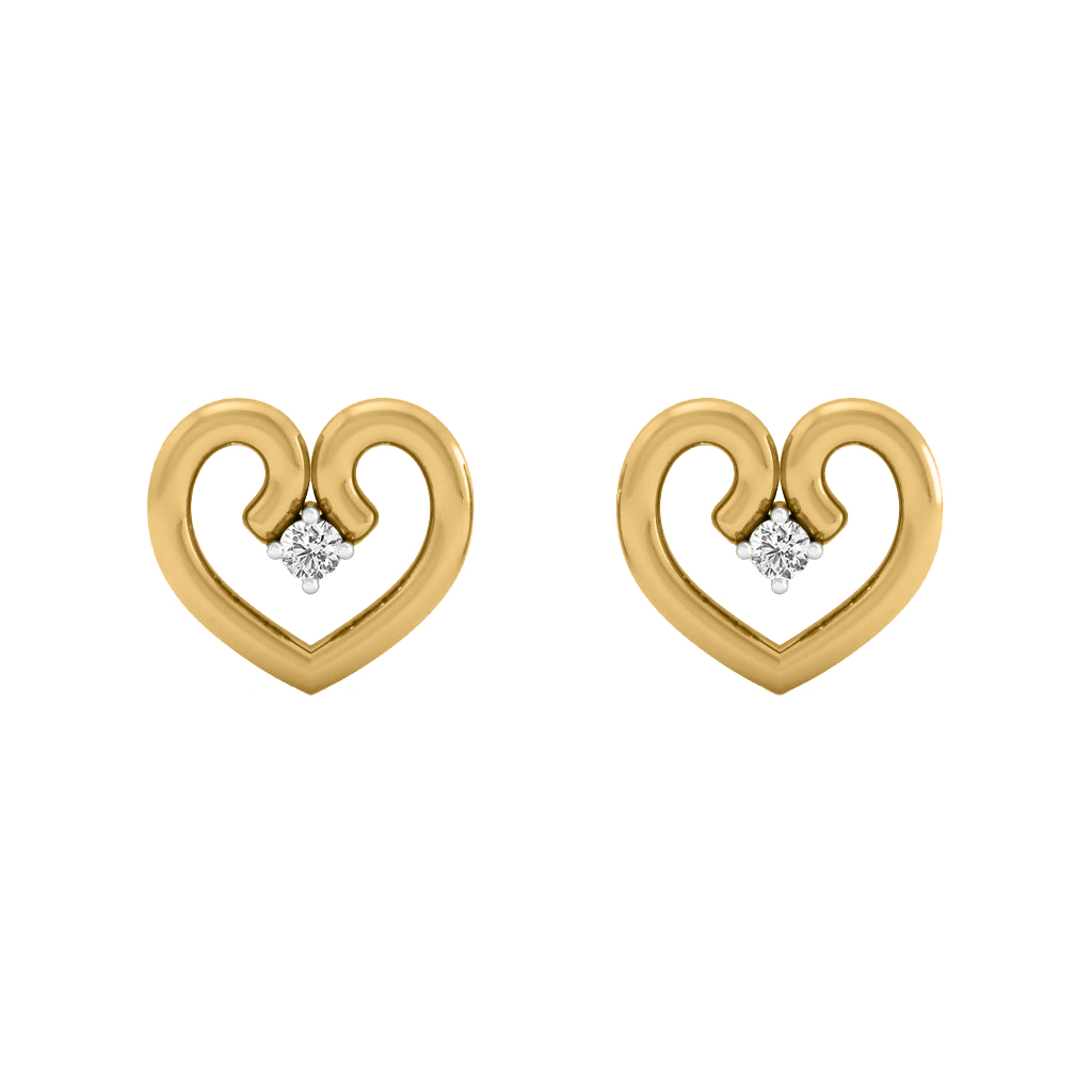 14K Gold Unique Diamond Earring JER20
