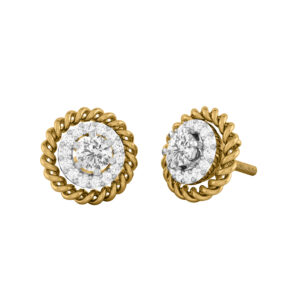 14K Gold Pretty Diamond Earring JER19