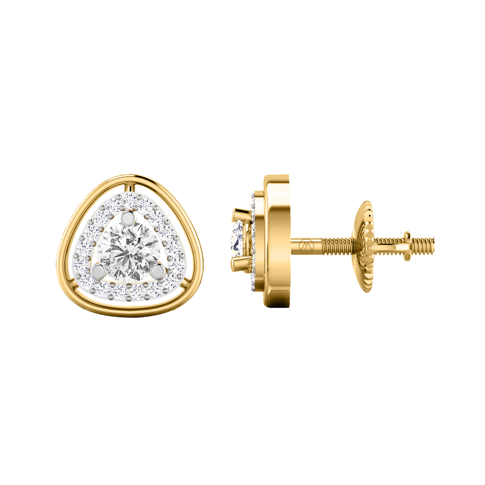 14K Gold Dazzling Diamond Earring JER16