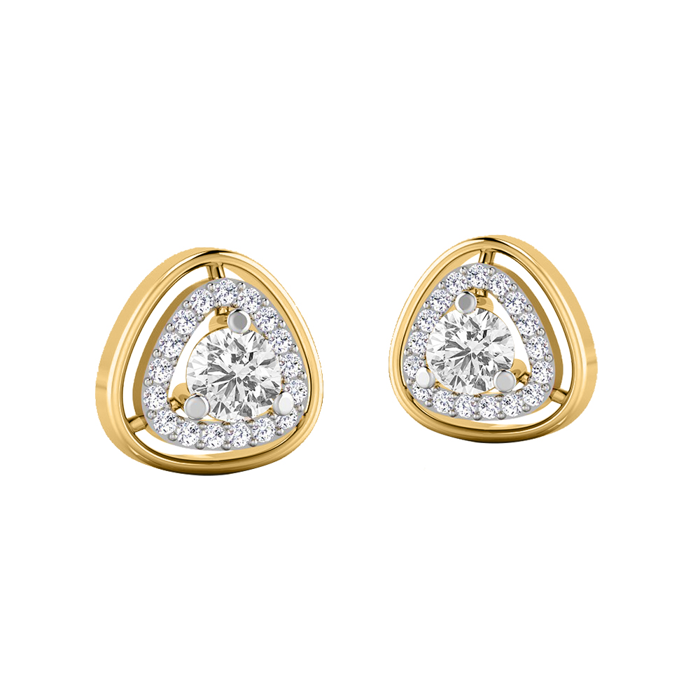 14K Gold Dazzling Diamond Earring JER16