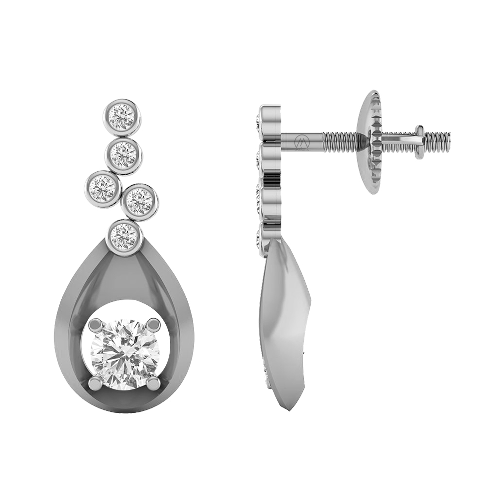 14K Gold Delicate Diamond Earring JER11