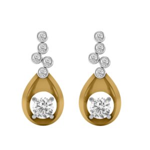 14K Gold Delicate Diamond Earring JER11