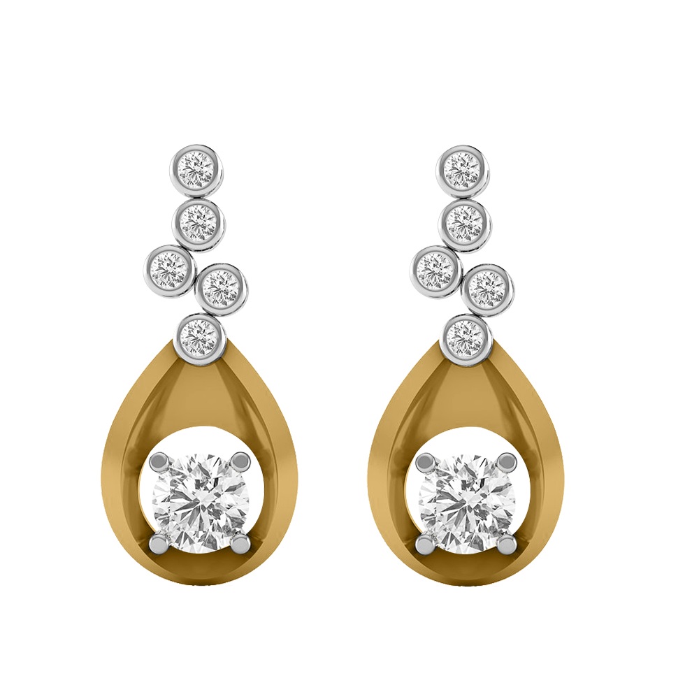 14K Gold Delicate Diamond Earring JER11